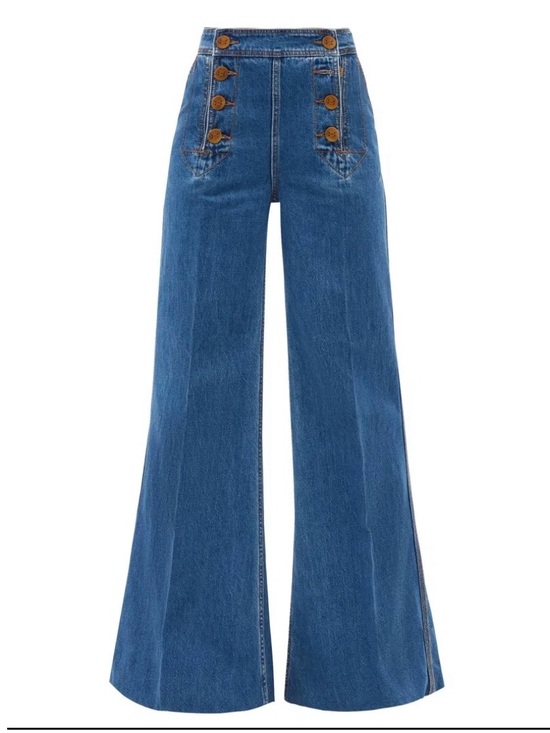 Zimmermann Denim - Zimmermann High-Rise Wide Leg Postcard Runway Jean Denim Rare 0